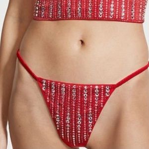 NWT Victoria’s Secret Dream Angels Ruched Strap Shine V-String